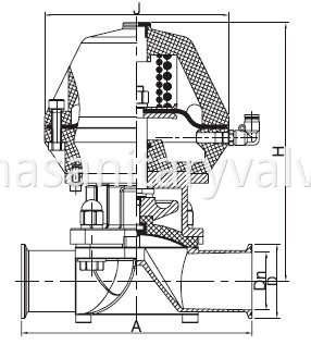 Dimension-of-Clamped-Pneumatic-Diaphragm-Valve